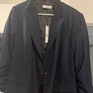 Tahari Women's Dark Blue Denim Blazer